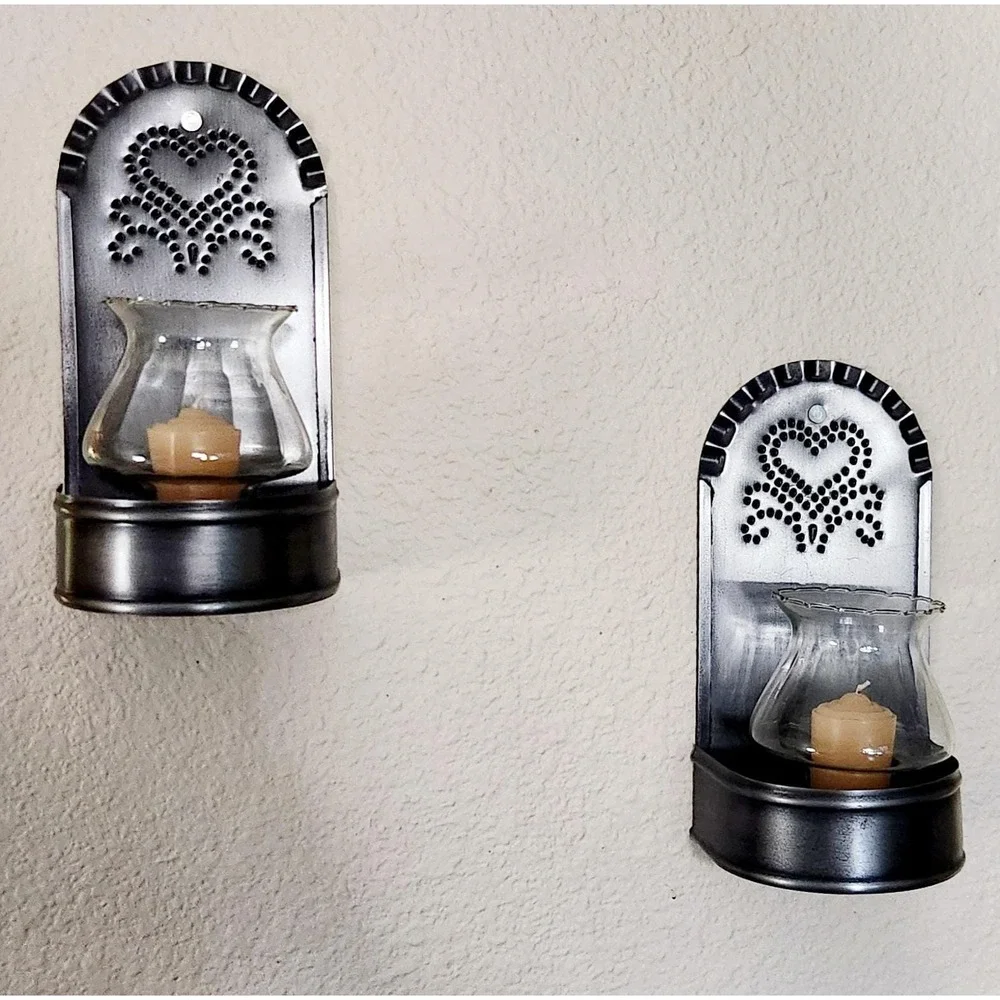 Vintage candle scones‎ 1980s set of 2